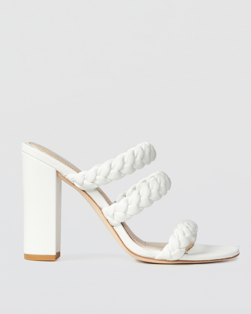 Nora Sandal - White Leather